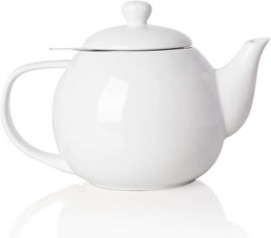 ابريق شاي بورسلان من سويجار أبيض