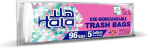 أكياس قمامة هالة القابلة للتحلل الحيوي - 96 قطعة