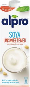 ألبرو مشروب الصويا غير المحلى 100٪ نباتي وخالٍ من الغلوتين ومشتقات الحليب، عبوة 1 لتر