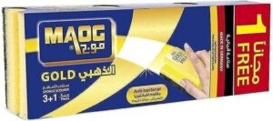 اسفنجة تنظيف ذهبية من موج - 4 قطع