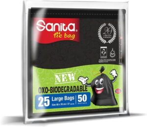 اكياس ربط من سانيتا سعة 50 جالون، 25 كيس