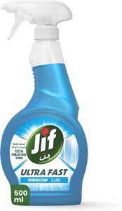 بخاخ منظف زجاج فائق السرعة من جيف، للنافذة، لمعان خالٍ من الخطوط بنسبة 100%، 500 مل - افضل منظف زجاج