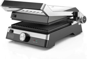 بلاك اند ديكر شواية صحية عائلية بمفصلة 180 درجة، 2000 واط CG2000-B5 (افضل جهاز شوايه كهربائيه)