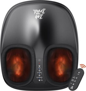 بوب اند براد. جهاز تدليك القدم لايت مع الحرارة، مدلك قدم كهربائي للعجن العميق، مع جهاز تحكم عن بعد