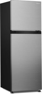 ثلاجة بفريزر علوي 240 لتر - ببابين، ضاغط عاكس من هيتاشي HRTN5255MX - افضل ثلاجة منزلية