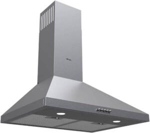 جنرال سوبريم، شفاط مدمج جداري مع مدخنة تصميم هرمي، 60سم، معدل الشفط 450 م 3 ساعة، 3 سرعات للمروحة، ستانلس، GSCH60FS - افضل انواع شفاطات المطبخ