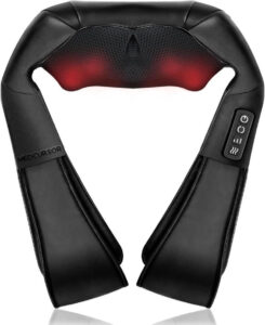 جهاز تدليك كهربائي للرقبة والظهر مزود بالحرارة محمول بتقنية العجن 3 دي لتخفيف آلام العضلات من ميدكورسور