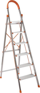 جيني سلم قابل للطي من الستانلس ستيل بـ6 درجات مع دواسات غير قابلة للانزلاق