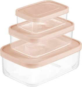 حاويات حفظ الطعام لتخزين الطعام وحفظه وتعبئة وجبات الغداء وتنظيم المطبخ من اينوتشي 3 قطع - افضل أنواع علب حفظ الطعام