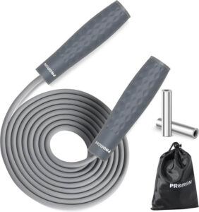 حبل القفز مضاعف الوزن 454 جرام، لا يتشابك مع حبل قفز سميك إضافي قابل للتعديل 7 ملم من برو ايرون - افضل انواع حبل النط