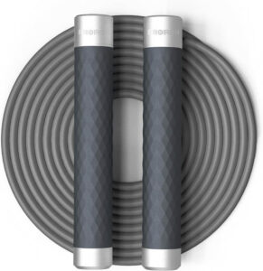 حبل قفز مزدوج الوزن بمحامل كروية دوارة 360 بدون تشابك لحرق الدهون المزدوج مع مقبض من الألومنيوم من برو ايرون