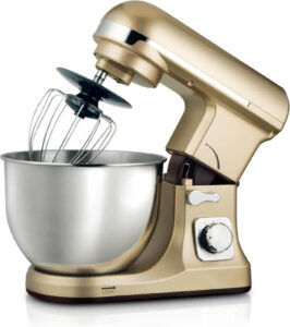 خلاط ستاند من كولين، 1000 واط، سعة 5 ل، 6 سرعات، ذهبي - احسن عجانة كهربائية