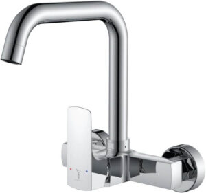 خلاط مطبخ كيوبيست يثبت على الحائط من سعودي سيراميك، لمسة نهائية من الكروم - افضل صنبور للمطبخ