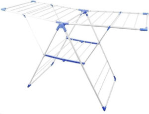 رف معدني لتجفيف وتعليق الملابس شديد التحمل من واي جيه ويحتوي على تجفيف شبكي مسطح