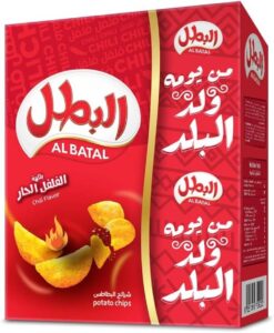 رقائق البطاطس بنكهة الفلفل الحار من البطل، 12 × 23 جم - افضل شيبس