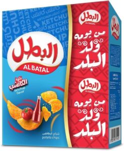 رقائق البطاطس بنكهة الكاتشب من البطل، 23 جرام (عبوة من 12 قطعة)