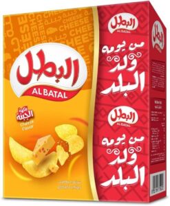 رقائق بطاطس بنكهة الجبن من البطل، 12 × 23 جرام - أفضل أنواع الشيبس