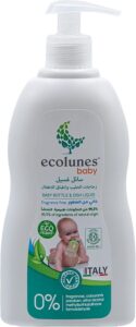 سائل تنظيف زجاجات وأوعية الأطفال من ايكولونز، سائل تنظيف مضاد للحساسية – 500 مل