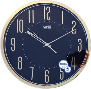 ساعة حائط بلاستيكية متعددة الالوان، أسود، تناظري