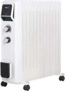 سخان رادياتير مملوء بالزيت من كولن، 2500 واط، 13 ريشة، أبيض - افضل انواع الدفايه الزيتيه