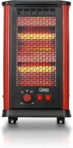 سخان كهربائي 5 اتجاهات بقدرة 2000 واط من جانو، 10 عناصر تسخين كوارتز JN07002 - أفضل نوع دفاية كهرباء