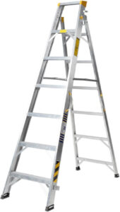 سلم قابل للطي 7 درجات من مزايا، قوي للبالغين من الألمنيوم القابل للطي للاستخدام في المنزل - افضل سلم