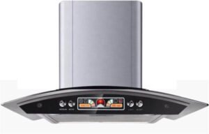 شفاط للمطبخ مع لوح زجاجي وشاشة عرض 60 سم - افضل انواع الشفاط المطبخ