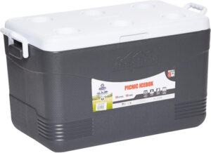 صندوق التبريد البلاستيكي للرحلات كيب كولد وحفظ الثلج بسعة 60 لتر من كوزموبلاست