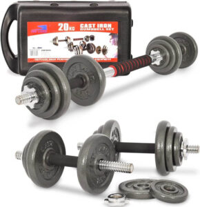 طقم دمبل EM-9229-20 قابل للتعديل من الحديد الزهر من سكاي لاند