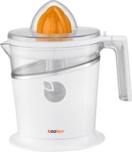 عصارة برتقال مزخرفة من الفولاذ المقاوم للصدأ بقدرة 40 واط من كولن، سعة 0.8 لتر، أبيض