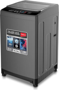 غسالة أوتوماتيك بتحميل علوي سعة 10 كيلوجرام مع 10 برامج غسيل وإمكانية ضبط درجة الحرارة من امبكس، WM1000TMG - أفضل الغسالات الاتوماتيك