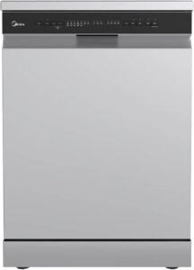 غسالة صحون ميديا 10 برامج سعة واي فاي 14 طبق 3 رفوف وسلة اضافية ستيل wqp14w5233cs - افضل انواع غسالات الصحون