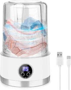 غسالة ملابس داخلية صغيرة محمولة قابلة لإعادة الشحن مع بطارية 3000 ميلي امبير في الساعة