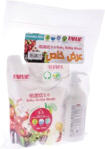 غسول زجاجة اطفال كلين 2.0 من فارلين، مضخة 700 مل + عبوة اعادة تعبئة 700 مل