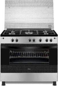 فرن وشواية غاز قائمة بذاتها بسعة 90 لتر مع مقبض تحكم من جيبسون، GNGJ90JGWC