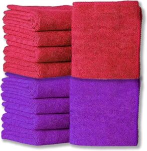 فوط تنظيف مصنوعة من قماش المايكروفايبر شديدة الامتصاص وقابلة لاعادة الاستخدام 8 قطع