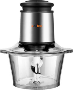 قطاعة طعام بوعاء زجاجي بقدرة 300 واط وسعة 2 لتر من كولن، لون أسود