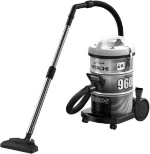 كنسة كهربائية 2200 واط من هيتاشي، 21 لتر، رمادي - Cv-960F Ss220 Pg - اقوى مكنسه كهربائيه شفط