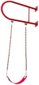 كيدزون ارجوحة قاعدة حديدية مع مقعد متارجح وسلاسل للنشاط في الهواء الطلق لون احمر - افضل مراجيح للاطفال