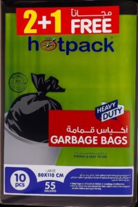 كيس قمامة اتش دي 80 × 110 سم 55 جالون من هوت باك
