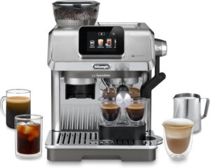 ماكينة تحضير قهوة اسبريسو لا سبيشاليستا تاتش مع مطحنة قهوة من ديلونجي EC9455.M - افضل ماكينة قهوة مع مطحنة
