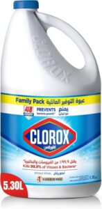 مبيض سائل كلوركس 5.30 لتر، يقتل 99.9% من الفيروسات والبكتيريا - افضل مبيض ملابس