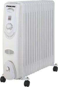 مدفأة رادياتير بمشعاع مملوئة بالزيت ذات 15 ريشة من نيكاي، 2500 واط موديل NOH850A - أفضل أنواع الدفايات الزيت