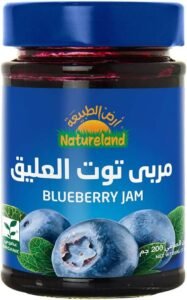 مربى التوت الازرق العضوي من ناتشر لاند، 200 غرام، عبوة مكونة من قطعة واحدة - افضل مربى توت