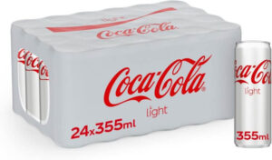 مشروب غازي من كوكا كولا لايت، علبة 355 مل، عبوة من 24 قطعة - افضل مشروب غازي للدايت