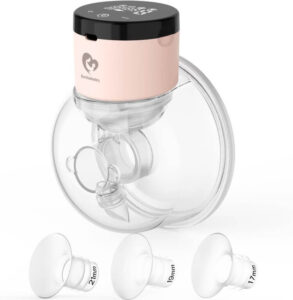 مضخة ثدي قابلة للارتداء بدون استخدام اليدين منخفضة الضوضاء وغير مؤلمة كهربائية بشاشة لمس لاسلكية