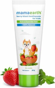 معجون اسنان طبيعي بنكهة الفراولة للاطفال من ماما ايرث، 50 غرام