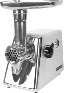 مفرمة لحم 800 واط مع علبة تروس كهربائية من الألومنيوم من جيباس، طراز GMG746N - افضل مفرمة لحمة كهربائية