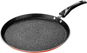 مقلاة كريب غير لاصقة من ار كيه مطلية بالجرانيت أحمر 30 سم من راج - افضل مقلاة جرانيت