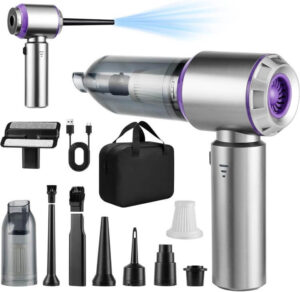 مكنسة كهربائية محمولة باليد صغيرة لاسلكية بقوة شفط 20000 باسكال مناسبة للاستخدام في السيارة - افضل مكنسه للسياره